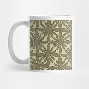 Matisse Flower Cutout Pattern - Earthy Green Mug